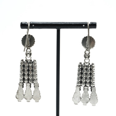 Cercei etnici conuri si bile Argint