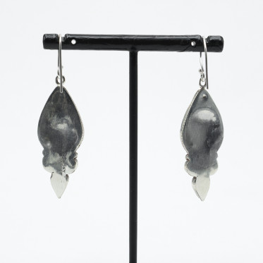 Cercei Nepal picatura lunga lapis-lazuli Argint