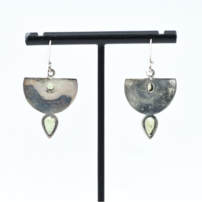 Cercei semicerc peridot Argint