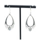 Cercei lungi ovali broderie labradorit Argint