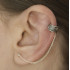 Cercei earcuff cu lant soare Argint