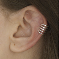 Cercei earcuff 5 linii 1.1cm Argint