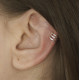 Cercei earcuff 3 linii xxs Argint