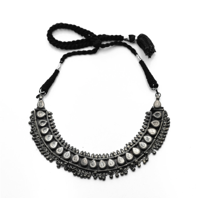 Colier etnic India picatura nr6 Argint