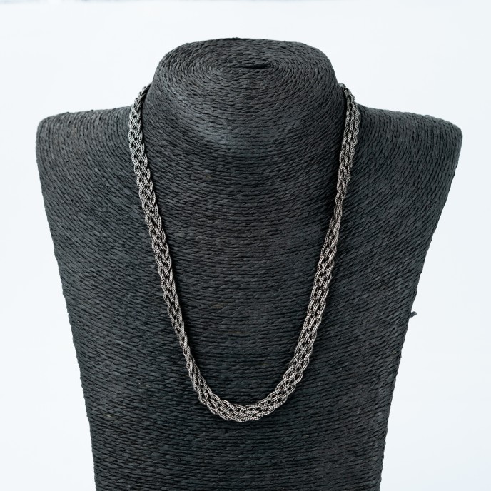 Lant model fox impletitura tripla Argint