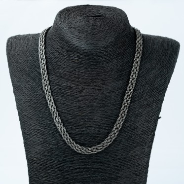 Lant model fox impletitura tripla Argint