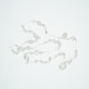 Lant multi pietre piatra-lunii 124cm Argint