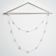 Lant multi pietre cuarz-roz 138cm Argint