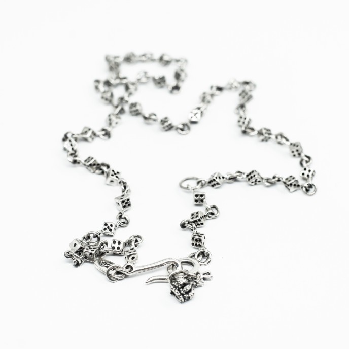 Colier zaruri cruce si coronita Argint