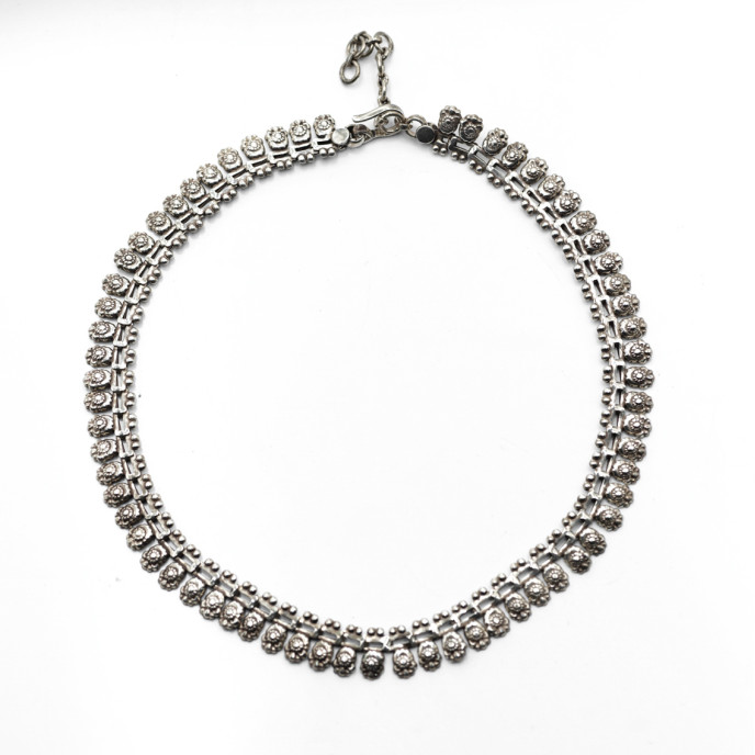 Colier India bulbi de flori Argint