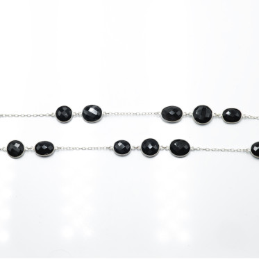 Lant multi pietre onix 77cm Argint
