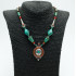 Colier Nepal solar turcoaze-corale m Argint