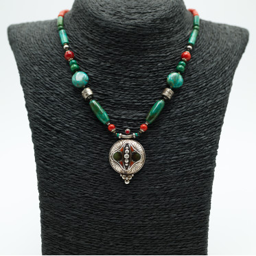 Colier Nepal banut bombat S Argint