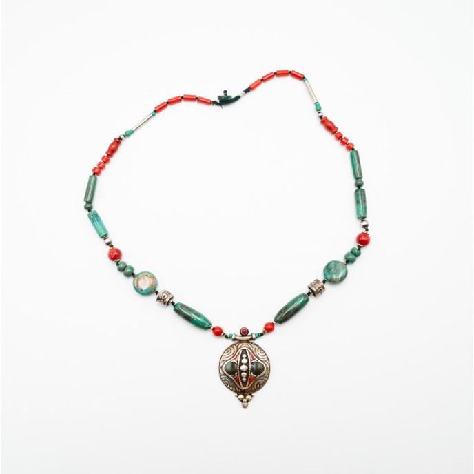 Colier Nepal banut bombat S Argint