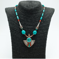 Colier Nepal pandantiv triunghi s Argint