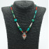 Colier Nepal banut floare coral Argint