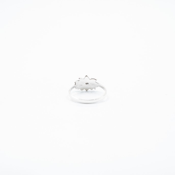 Inel slim floare de lotus Argint