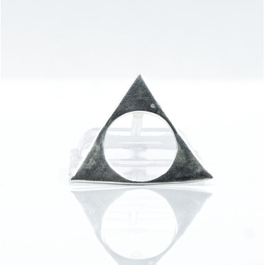 Inel geometric triunghi Argint