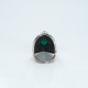 Inel lung broderie trio pietre agat.verde Argint