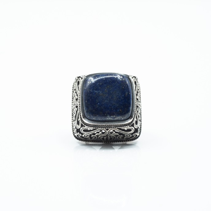 Inel patrat xl lapis lazuli Argint