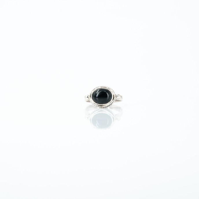 Inel oval val onix Argint