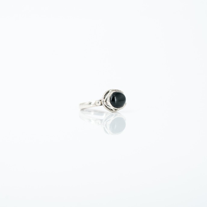 Inel oval val onix Argint