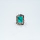 Inel piatra dreptunghiulara turcoaza Argint
