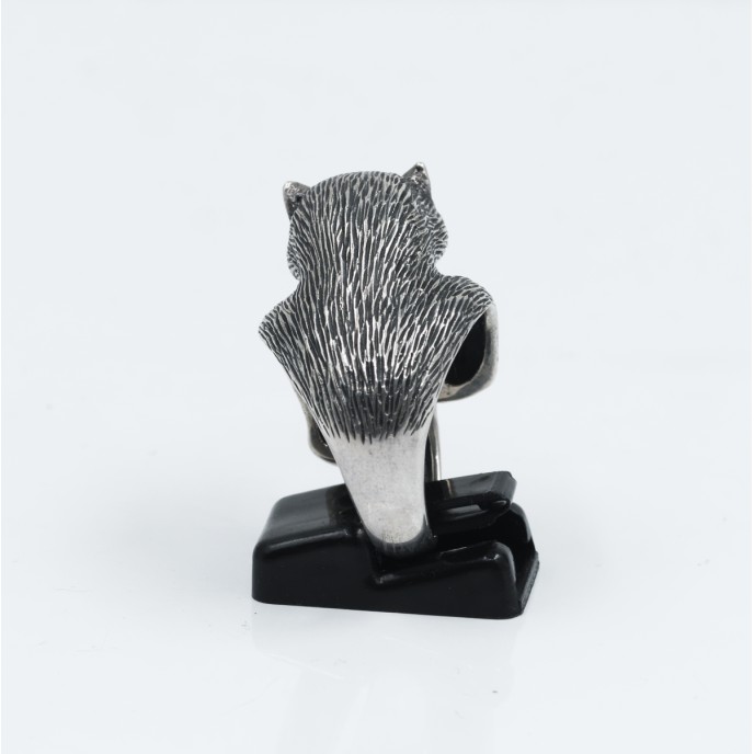 Inel pantera c.z.negru Argint