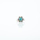 Inel xs floare turcoaza Argint