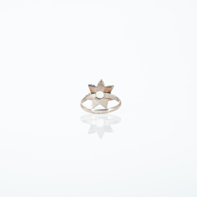 Inel stea piatra naturala citrin Argint