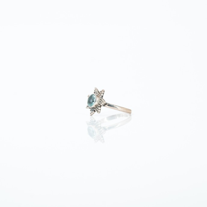 Inel stea piatra naturala piatra lunii Argint