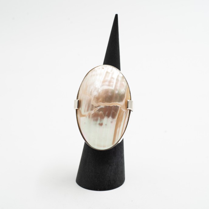 Inel oval sidef bombat 59 Argint