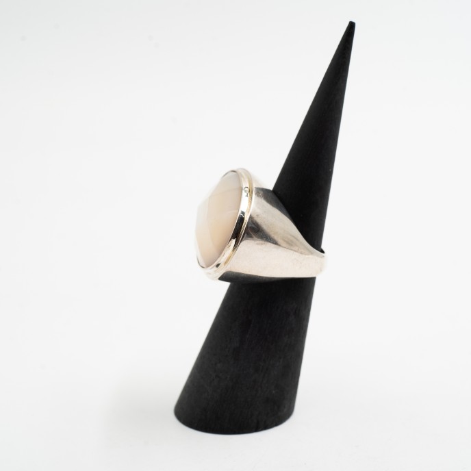 Inel oval L sidef Italia Argint