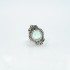 Inel piatra rotunda decor larimar Argint