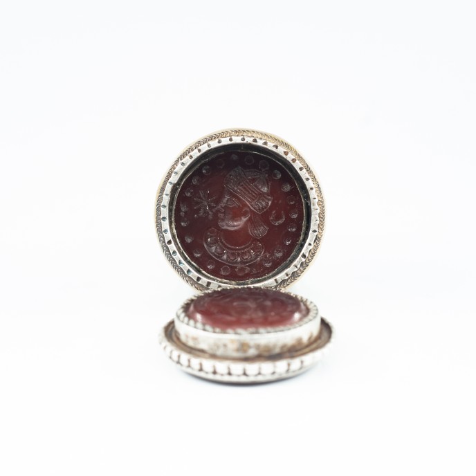 Inel Afgan tip caseta bivol Argint