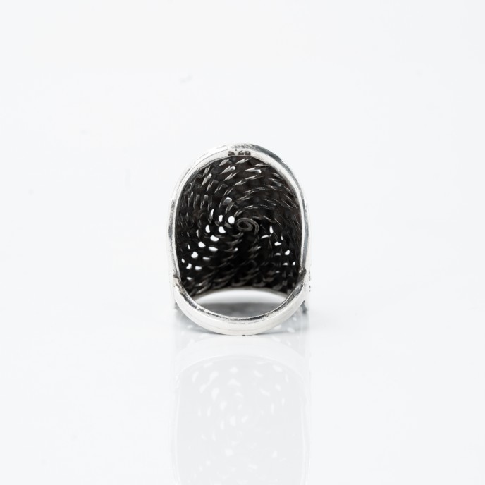 Inel oval plasa india Argint