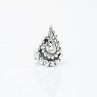 Inel lung model lebada Argint