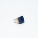 Inel psp patrat simplu lapis.lazuli Argint