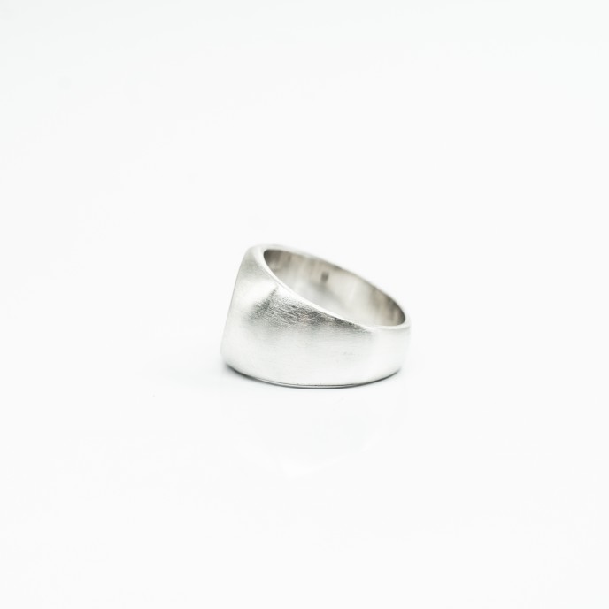 Inel simplu rotund mat 15*17mm Argint