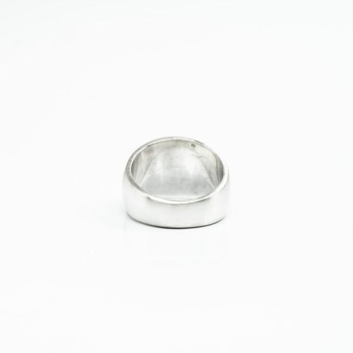 Inel simplu rotund mat 15*17mm Argint