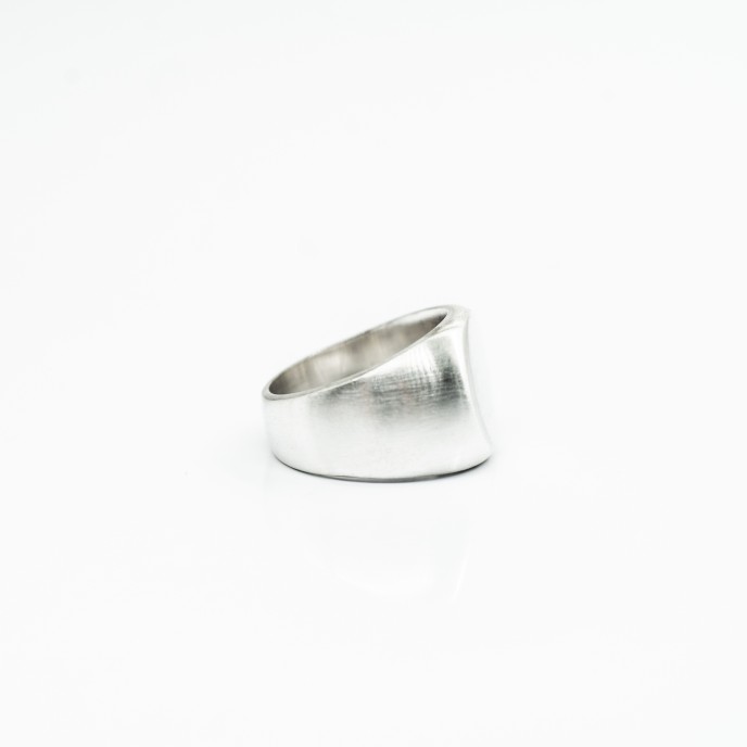 Inel simplu rotund mat 15*17mm Argint