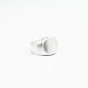 Inel simplu rotund mat 15*17mm Argint
