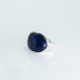 Inel oval piatra naturala lapis-lazuli Argint