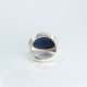 Inel oval piatra naturala lapis-lazuli Argint