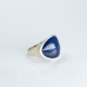 Inel oval piatra naturala lapis-lazuli Argint
