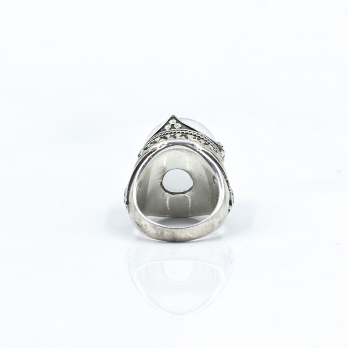 Inel gotic bila cuarz Argint