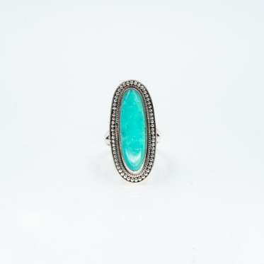 Inel lung picaturi turcoaza Argint