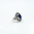 Inel psp floare lapis-lazuli Argint