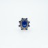 Inel oval floare lapis-lazuli Argint