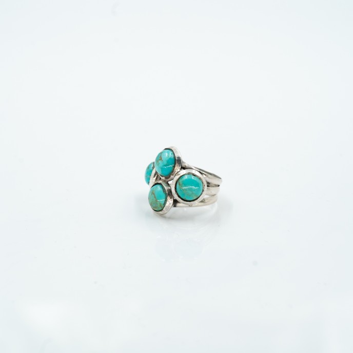 Inel sarma patru pietre turcoaze Argint